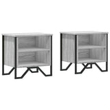Vidaxl nachtkastjes 2 st 40x30x40 cm bewerkt hout grijs sonoma eiken