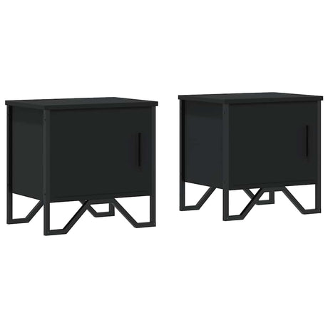 Vidaxl nachtkastjes 2 st 40x30x40 cm spaanplaat zwart