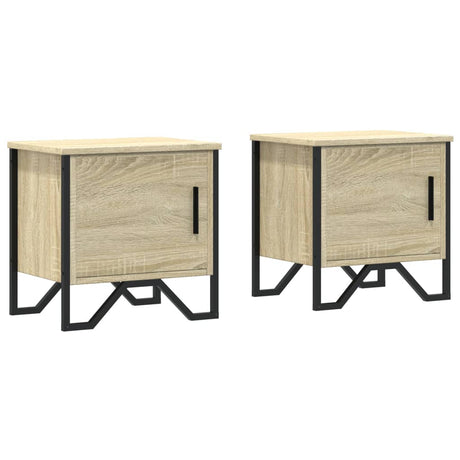Vidaxl nachtkastjes 2 st 40x30x40 cm spaanplaat sonoma eikenkleurig