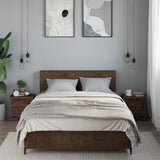 Vidaxl nachtkastjes 2 st 40x30x40 cm bewerkt hout bruin eikenkleur