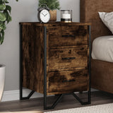 Vidaxl nachtkastje 40x41x60 cm bewerkt hout gerookt eikenkleurig