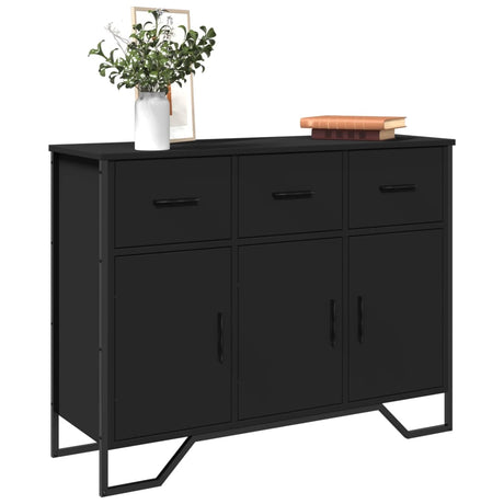 Vidaxl dressoir 97x32,5x74,5 cm bewerkt hout zwart
