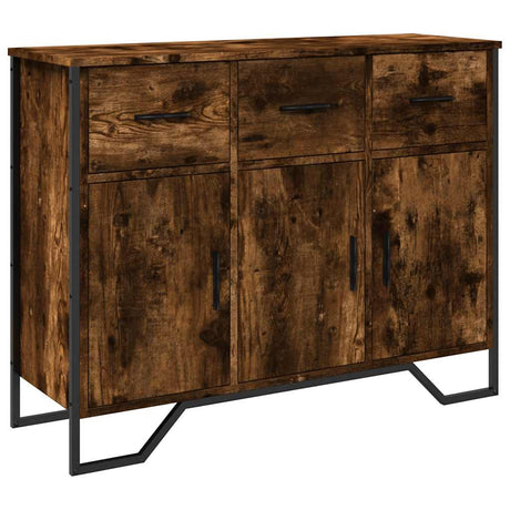 Vidaxl dressoir 97x32,5x74,5 cm bewerkt hout gerookt eikenkleurig