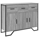 Vidaxl dressoir 97x32,5x74,5 cm bewerkt hout grijs sonoma eikenkleur