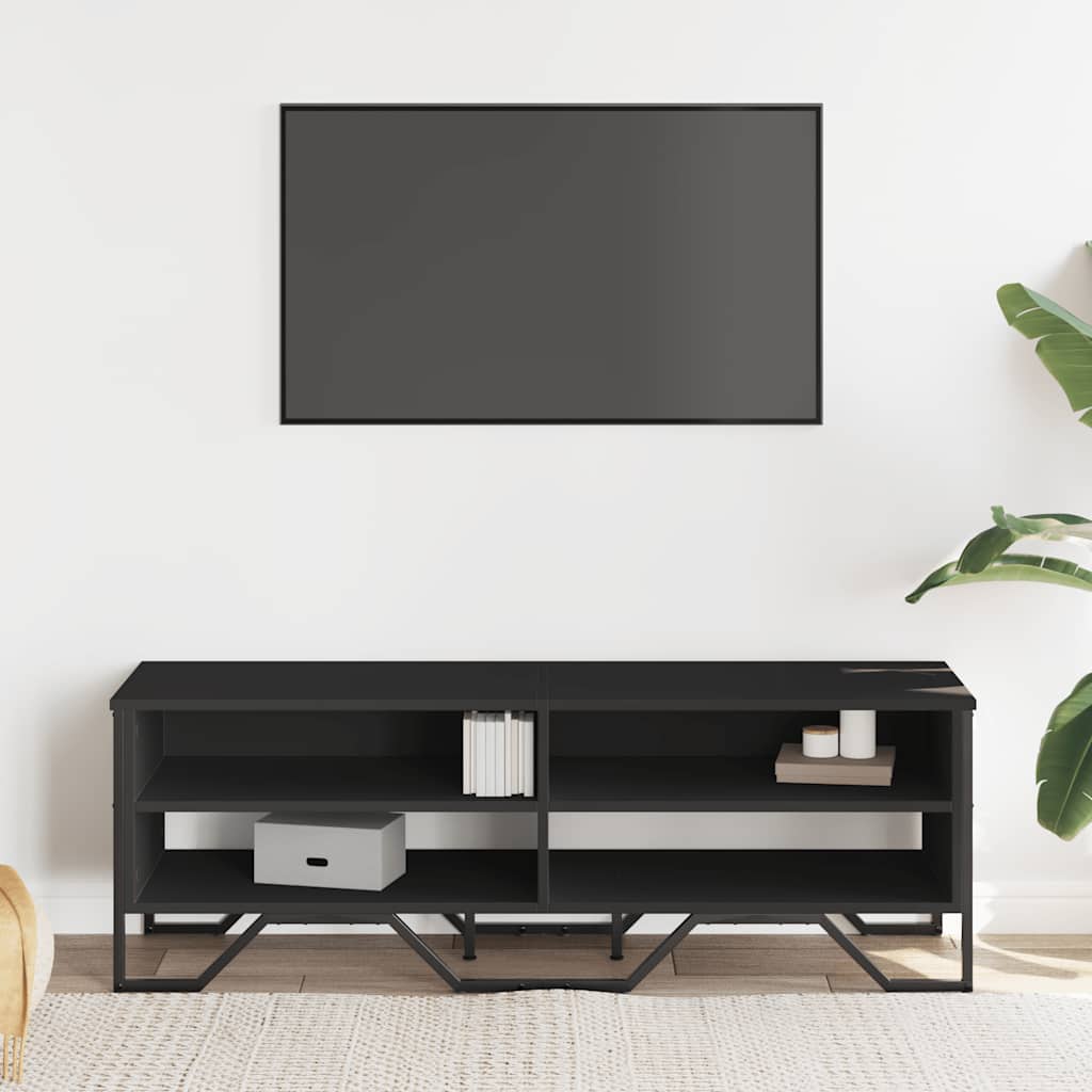 Vidaxl tv-meubel 122x34x41 cm bewerkt hout zwart
