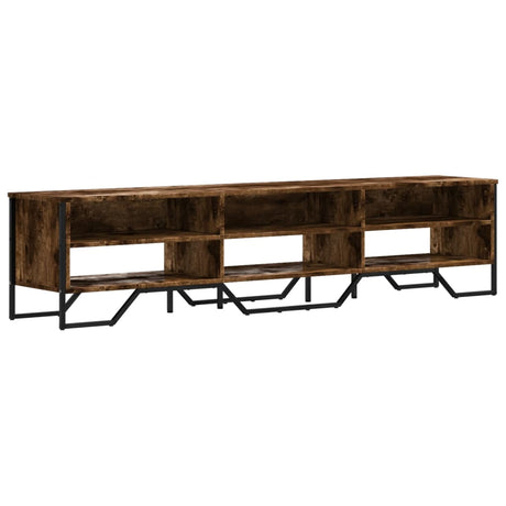 Vidaxl tv-meubel 180x34x41 cm bewerkt hout gerookt eikenkleurig