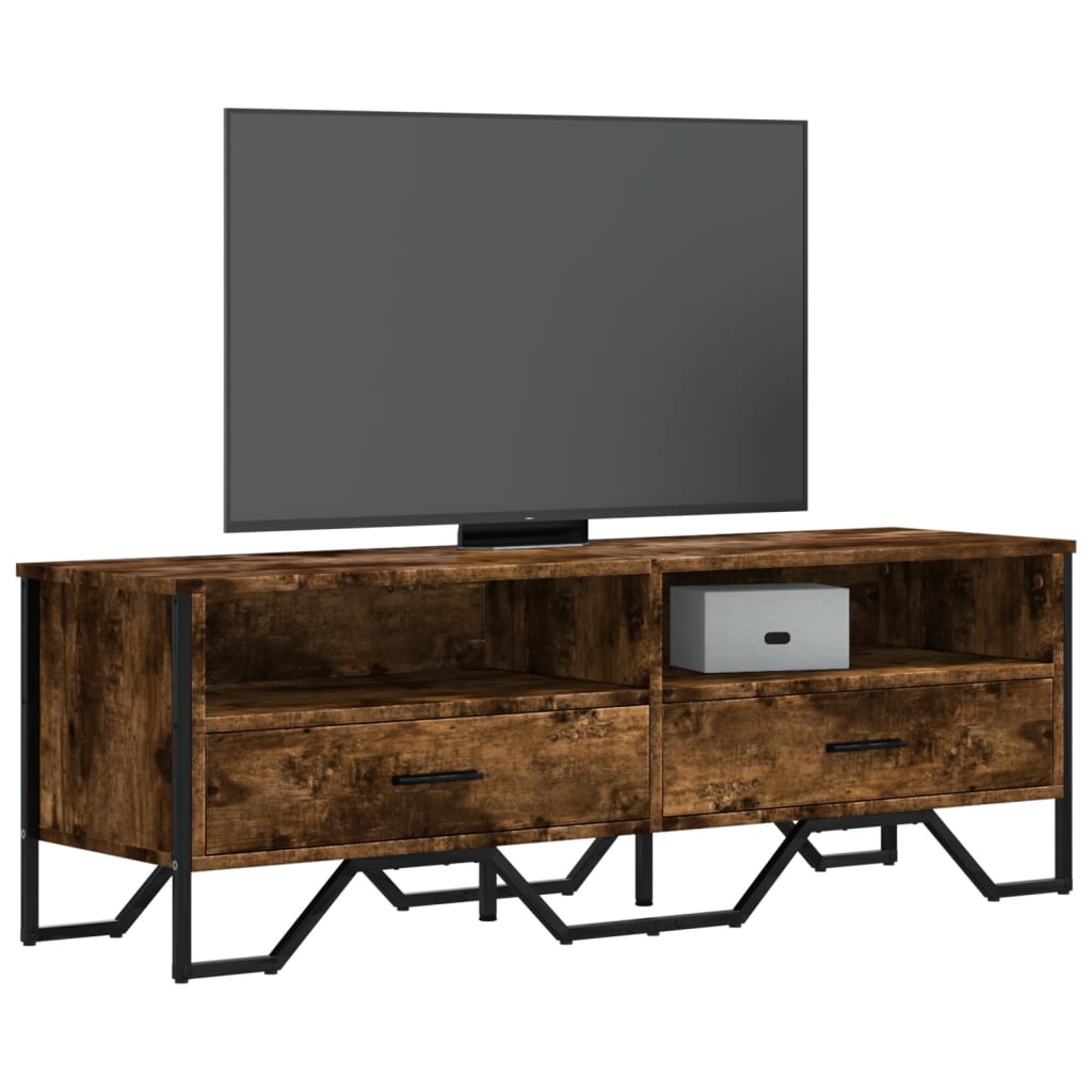 Vidaxl tv-meubel 122x34x41 cm bewerkt hout gerookt eikenkleurig