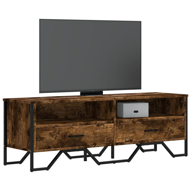 Vidaxl tv-meubel 122x34x41 cm bewerkt hout gerookt eikenkleurig