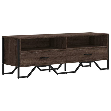 Vidaxl tv-meubel 122x34x41 cm bewerkt hout bruin eikenkleurig