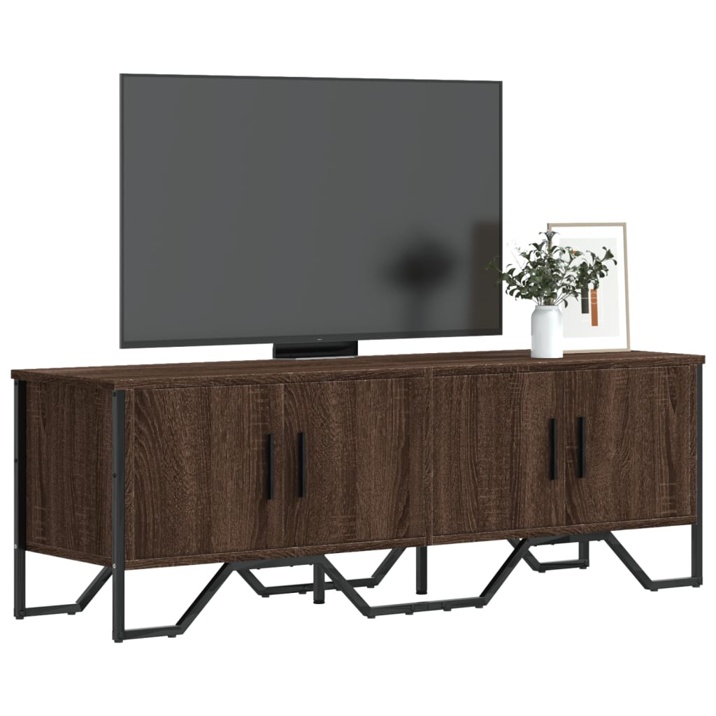 Vidaxl tv-meubel 122x34x41 cm bewerkt hout bruin eikenkleurig