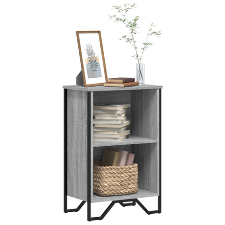 Vidaxl boekenkast 50x31x74,5 cm bewerkt hout grijs sonoma eikenkleur