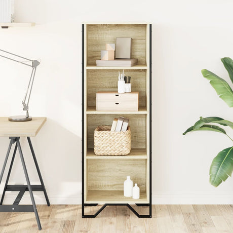 Vidaxl boekenkast 50x31x137,5 cm bewerkt hout sonoma eikenkleurig