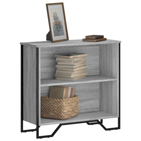 Vidaxl boekenkast 80x31x74,5 cm bewerkt hout grijs sonoma eikenkleur