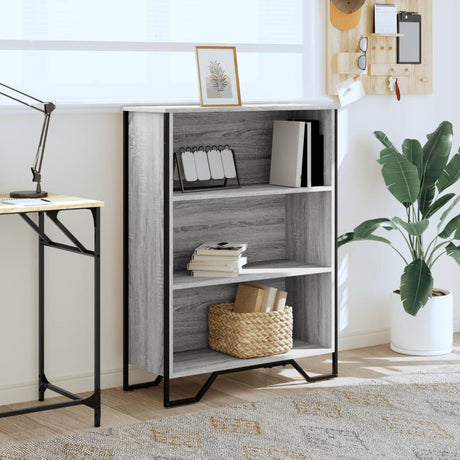 Vidaxl boekenkast 80x31x106 cm bewerkt hout grijs sonoma eikenkleurig