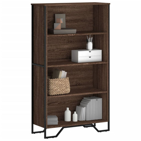 Vidaxl boekenkast 80x31x137,5 cm bewerkt hout bruin eikenkleur