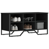 VidaXL Shoe cabinet 90x38x45.5 cm Properted Wood Black