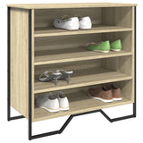 Vidaxl Shoe Cabinet 80x38x78 cm Forarbejdet træ sonoma eg farvet