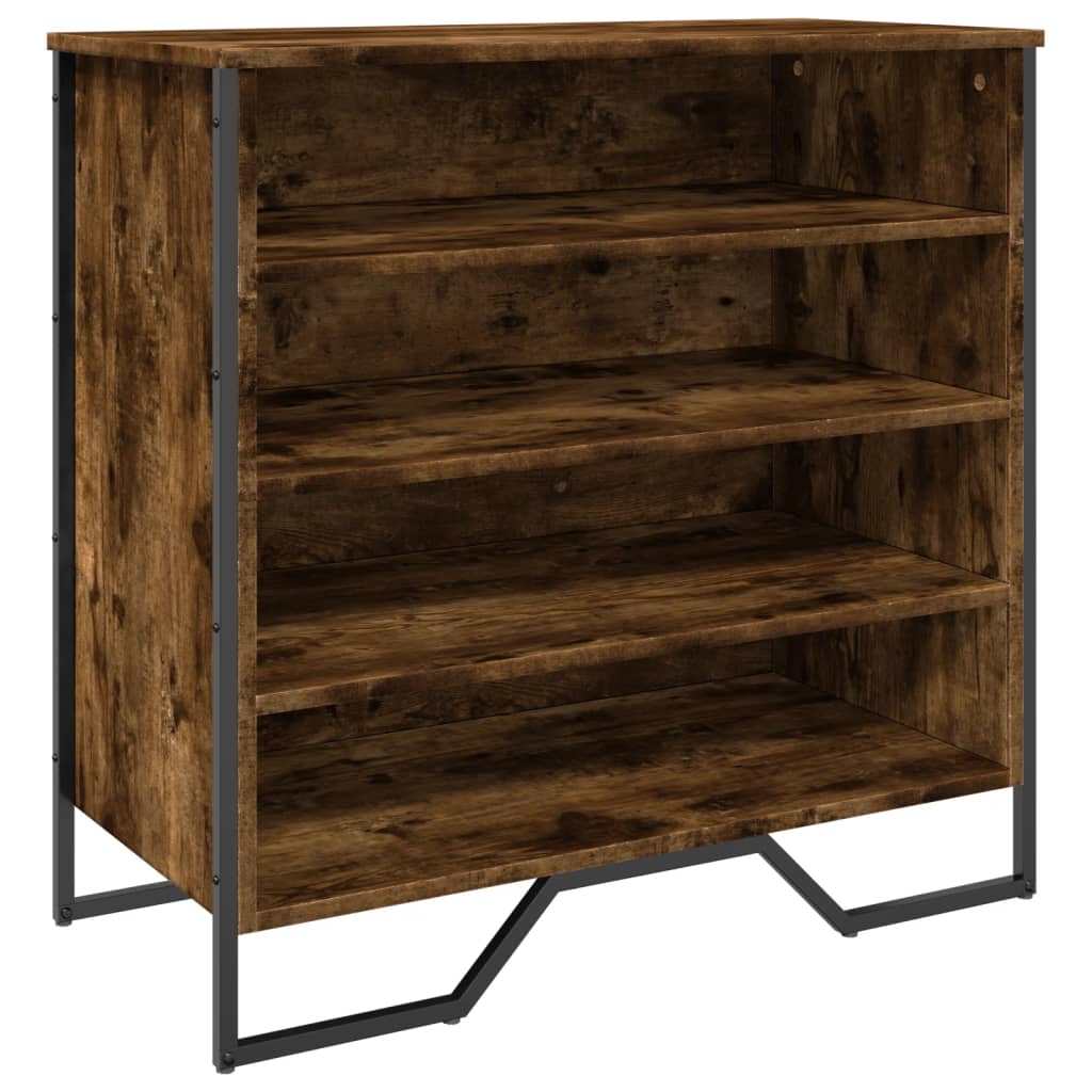 VidaXL shoe cabinet 80x38x78 cm Properted Wood Smoked Oak colored