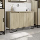 Vidaxl wastafelkast 91x35x60 cm bewerkt hout sonoma eikenkleurig