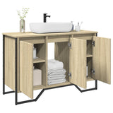 Vidaxl wastafelkast 91x35x60 cm bewerkt hout sonoma eikenkleurig
