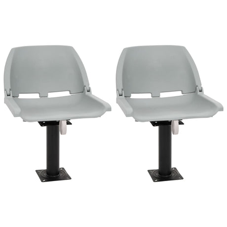 Vidaxl bootstoelen 2 st met poot 360° draaibaar