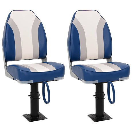 Vidaxl bootstoelen 2 st met poot in hoogte verstelbaar 360° draaibaar