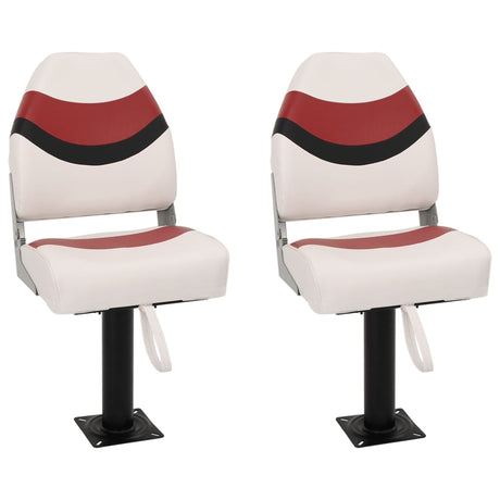 Vidaxl bootstoelen 2 st met poot 360° draaibaar