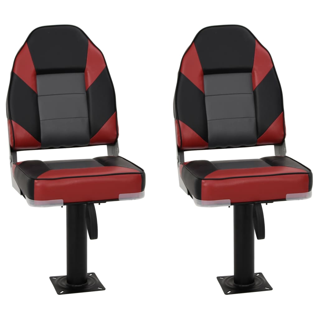 Vidaxl bootstoelen 2 st met poot 360° draaibaar