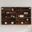 Vidaxl vitrinekast 100x15x58 cm bewerkt hout gerookt eikenkleurig