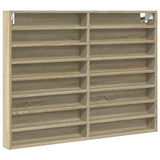Vidaxl vitrinekast 100x8,5x75 cm bewerkt hout sonoma eikenkleurig