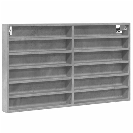 Vidaxl vitrinekast 100x8,5x58 cm bewerkt hout betongrijs
