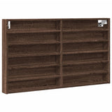 Vidaxl vitrinekast 100x8,5x58 cm bewerkt hout bruin eikenkleurig