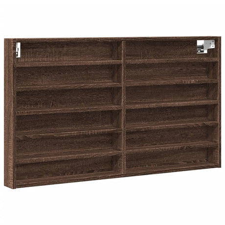 Vidaxl vitrinekast 100x8,5x58 cm bewerkt hout bruin eikenkleurig