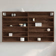 Vidaxl vitrinekast 100x8,5x58 cm bewerkt hout bruin eikenkleurig
