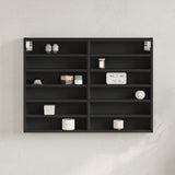 Vidaxl vitrinekast 80x8,5x58 cm bewerkt hout zwart