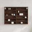 Vidaxl vitrinekast 80x8,5x58 cm bewerkt hout bruin eikenkleurig