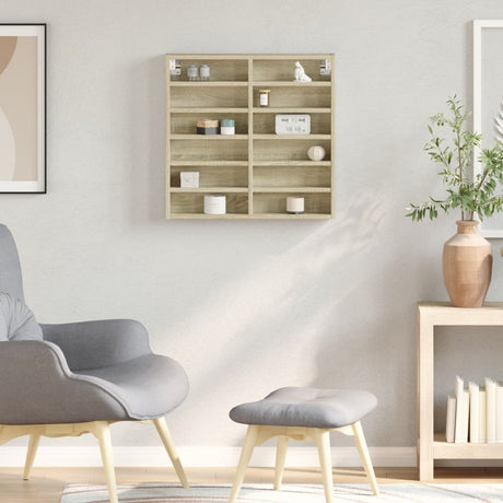 Vidaxl vitrinekast 60x8,5x58 cm bewerkt hout sonoma eikenkleurig