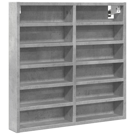 Vidaxl vitrinekast 60x8,5x58 cm bewerkt hout betongrijs