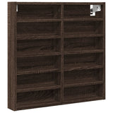 Vidaxl vitrinekast 60x8,5x58 cm bewerkt hout bruin eikenkleurig