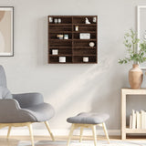 Vidaxl vitrinekast 60x8,5x58 cm bewerkt hout bruin eikenkleurig