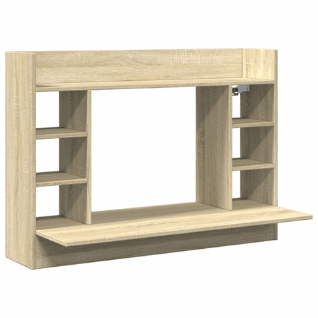 Vidaxl wandbureau 105x48x75 cm bewerkt hout sonoma eikenkleurig