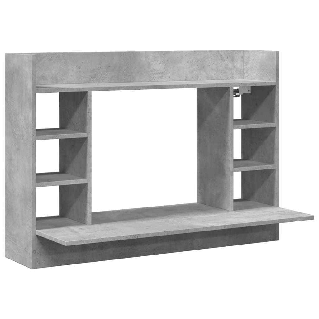 Vidaxl wandbureau 105x48x75 cm bewerkt hout betongrijs