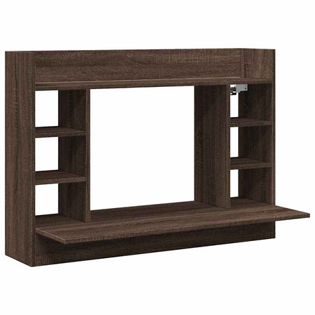 Vidaxl wandbureau 105x48x75 cm bewerkt hout bruin eikenkleurig
