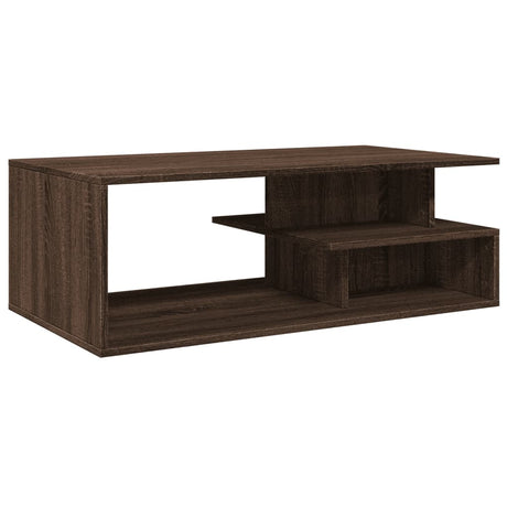 Vidaxl salontafel 102x55x35 cm bewerkt hout bruin eikenkleur