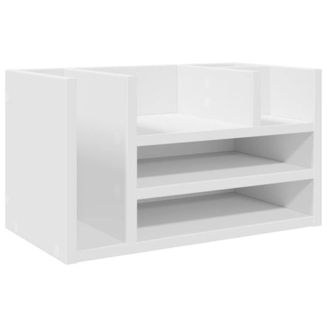 Vidaxl bureau organiser 44,5x24x25 cm bewerkt hout wit