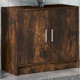 Vidaxl wastafelkast 63x29x55 cm bewerkt hout gerookt eikenkleurig