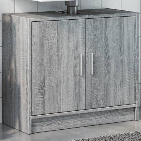 Vidaxl wastafelkast 63x29x55 cm bewerkt hout grijs sonoma eikenkleurig