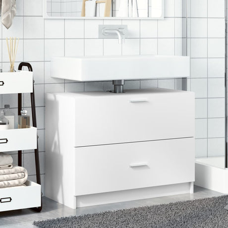 Vidaxl wastafelkast 78x37x59 cm bewerkt hout wit