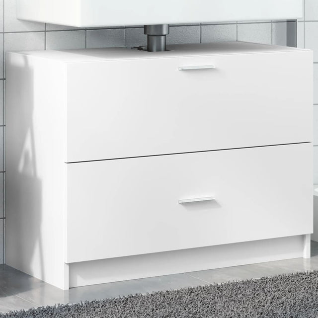 Vidaxl wastafelkast 78x37x59 cm bewerkt hout wit