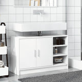 Vidaxl wastafelkast 90x29x55 cm bewerkt hout wit
